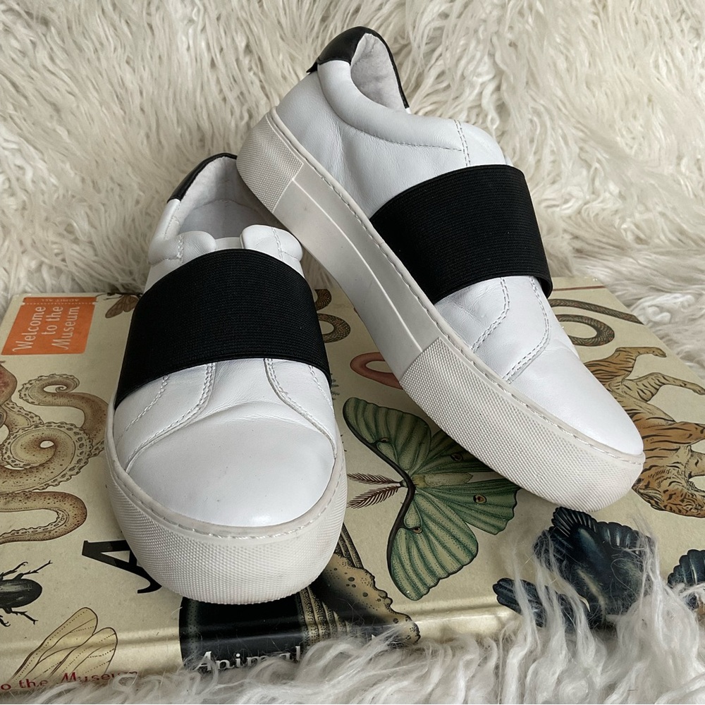 JSLIDES Adorn Slip-on Sneaker In White Leather